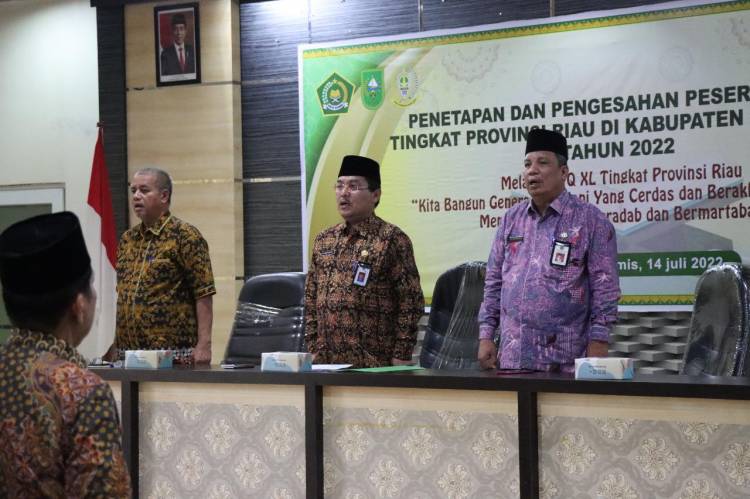 Sebanyak 581 Peserta dan 2 Cadangan Peserta MTQ XI Tingkat Provinsi Riau 2022 Resmi Disahkan