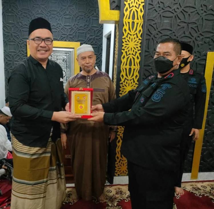 Tingkatkan Ukhuwah Islamiyah, Batalyon B Brimob Sumut Sambut Tim Safari Subuh Tebing Tinggi