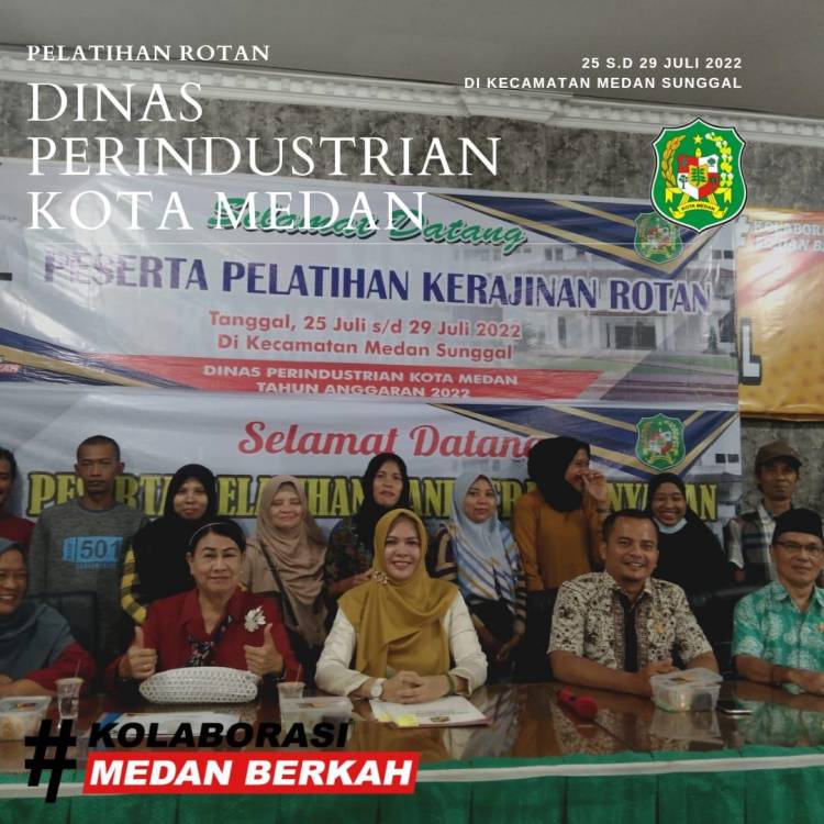 Diselenggarakan oleh Dinas Perindustrian Medan, Pelatihan Kerajinan Rotan di Medan Sunggal Berakhir