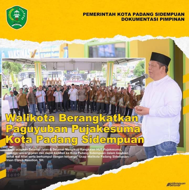 Walikota Padangsidimpuan  Melepas Rombongan Paguyuban Pujakesuma
