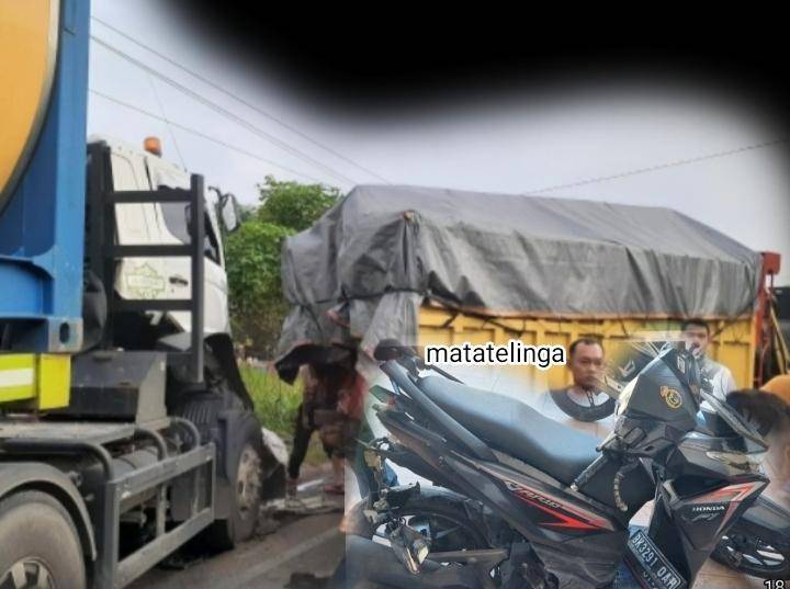 Akibat Ruas Jalan Di Jalinsum Asahan Rusak Terjadi Tabrakan Beruntun