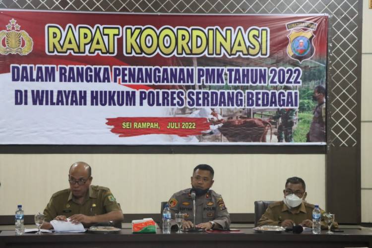 Penanganan PMK, Polres Sergai Rakor Bersama Instansi