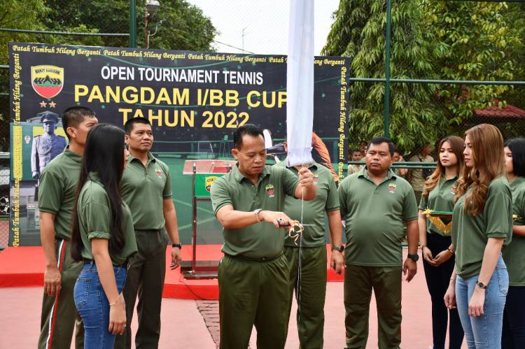 Open Turnamen Tennis Pangdam I/BB Cup 2022 Resmi Dibuka