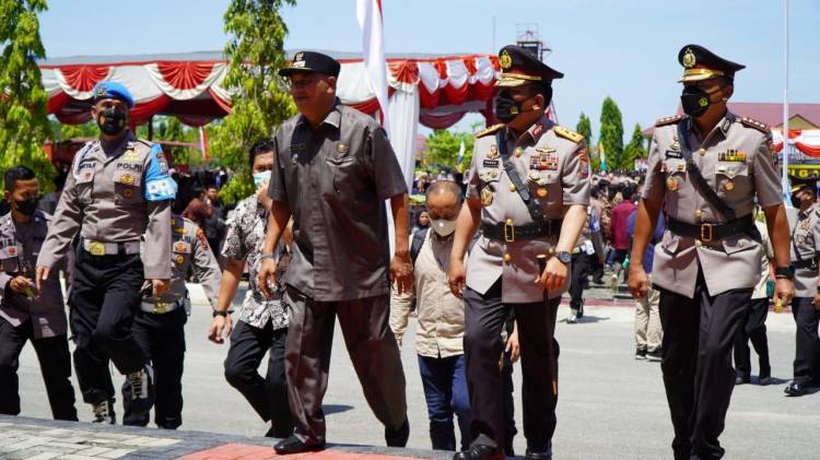Afandin Hadiri Pelantikan 361 Bintara SPN Hinai Polda Sumut, Ini Pesan Kapolda