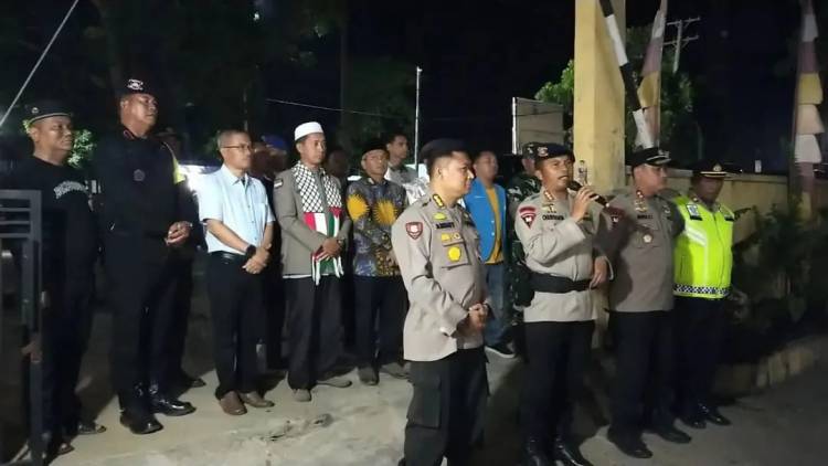 Dansat Brimob Poldasu Pimpin Patroli Skala Besar Jelang Pilkades Kabupaten Palas