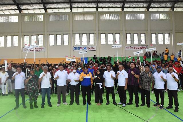Resmi Dibuka, Porkab Deli Serdang 2022 Pertandingan Lima Cabor