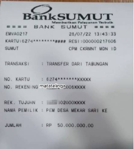 Kades Mekar Sari Buntu Pane Kembalikan Dana Desa Setelah Warga dan BPD Desak Camat