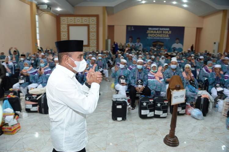 Jemaah Haji Kloter Pertama Asal Sumut Tiba, Edy Rahmayadi : Insya Allah Mabrur!