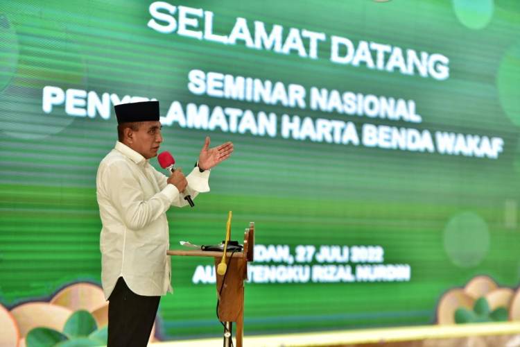 Gubsu Hadiri Acara Seminar Nasional Penyelematan Harta Benda Wakaf, Edy Rahmayadi Akan Bantu Selesaikan Persoalan Harta Wakaf di Sumut