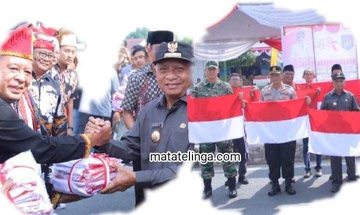 Bupati Dan Forkopimda Asahan Bagi Bagi Bendera Merah Putih