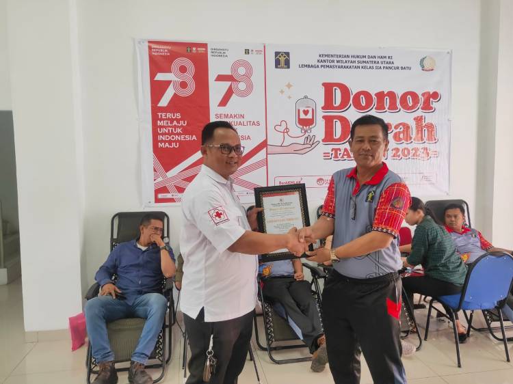 Lapas Kelas IIA Pancur Batu Gelar Donor Darah