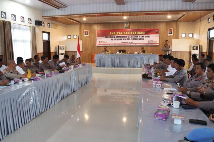 Kapolres Simalungun Pimpin ANEV Gangguan Kamtibmas Semester I Tahun 2023, Berikut Beberapa Arahan Disampaikan