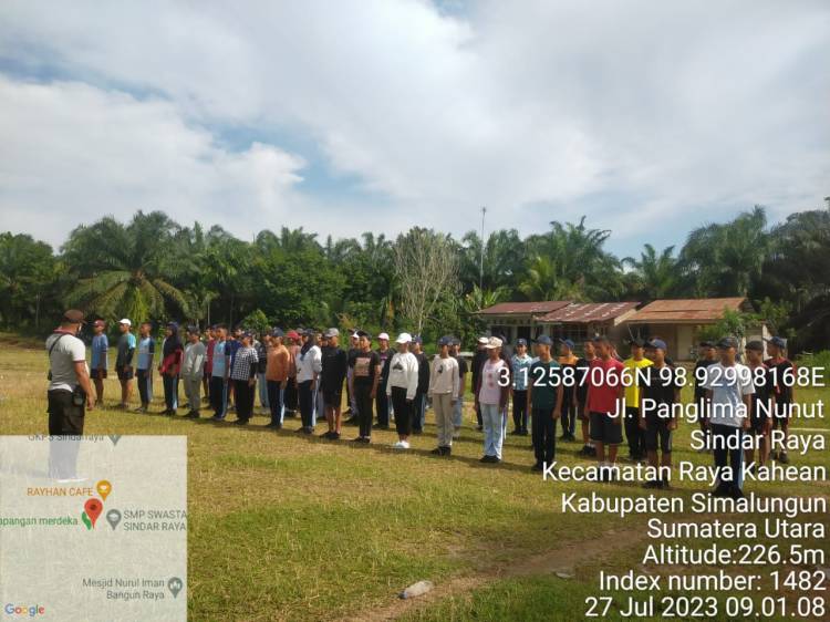 Polsek Raya Kahean Melatih Paskibraka Sambut HUT RI ke-78