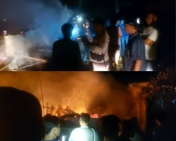 Personel Polsek Serbalawan Berhasil Evakuasi Korban Kebakaran di Simalungun