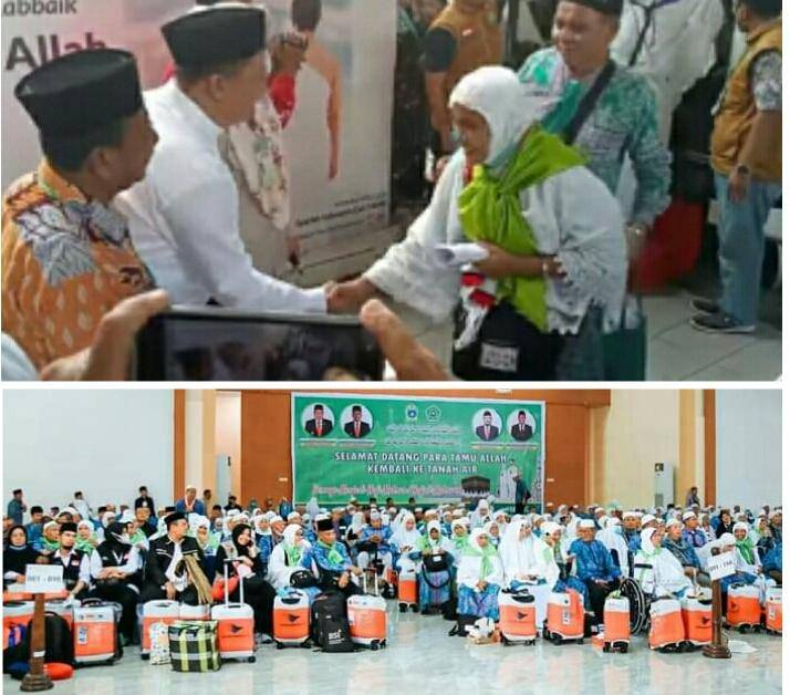 329 Jemaah Haji Asal Kabupaten Labuhanbatu Tiba Di Tanah Air, Bupati Dan Kakanwil Kemenag Sumut Sambut Di Asrama Haji Medan