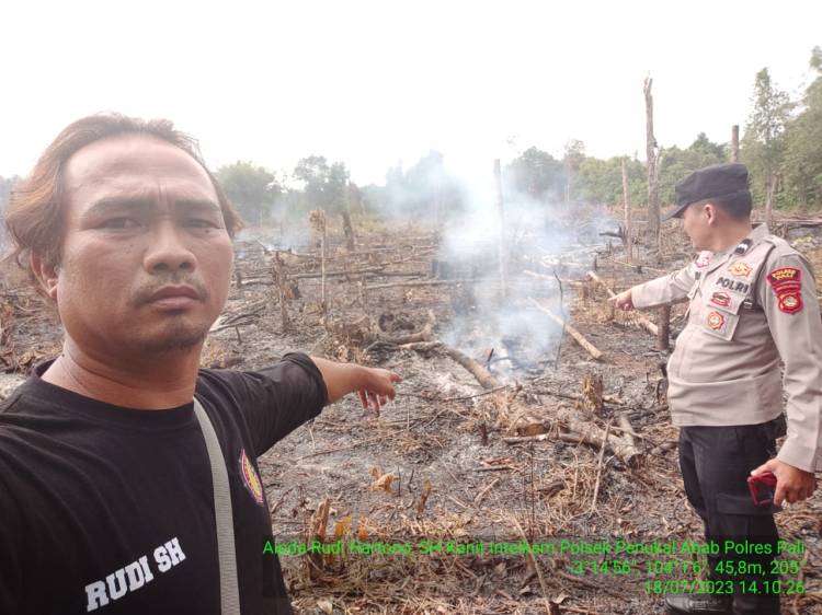 Pembakaran Lahan Pertanian di PALI Terpantau Petugas