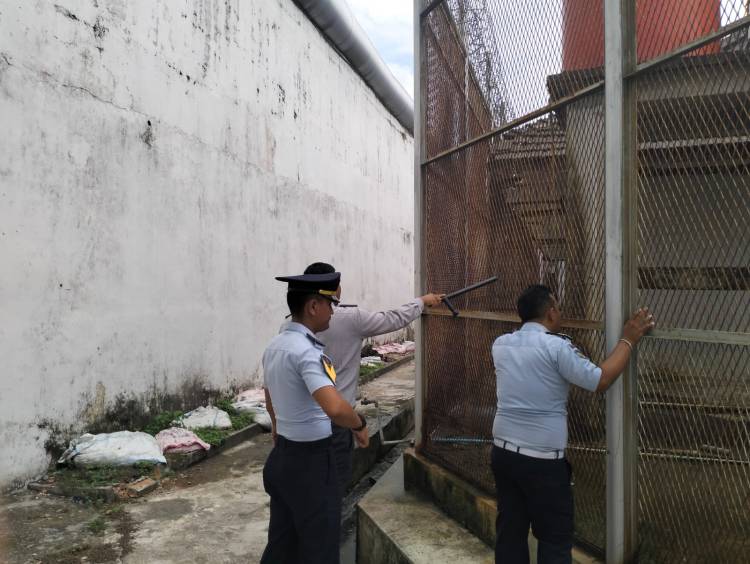Cegah Adanya Gangguan Kamtib, Rutan Tanjung Pura Lakukan Pengecekan Alat Pengamanan