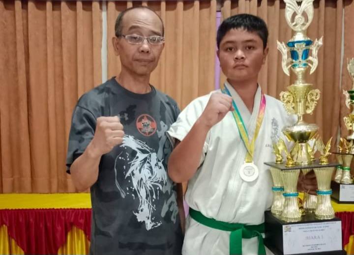 Kejuaraan Karate Tingkat SMP, Reynaldo Sembiring Depari Rebut Piala Bupati Karo