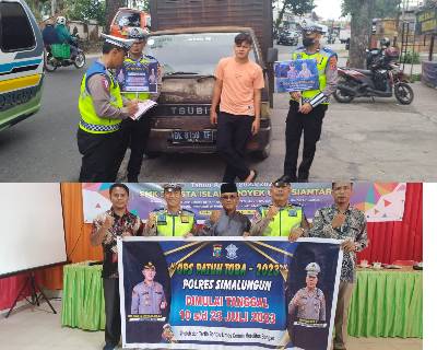 Kasat Lantas Polres Simalungun Pimpin Pelaksanaan Ops Patuh Toba 2023