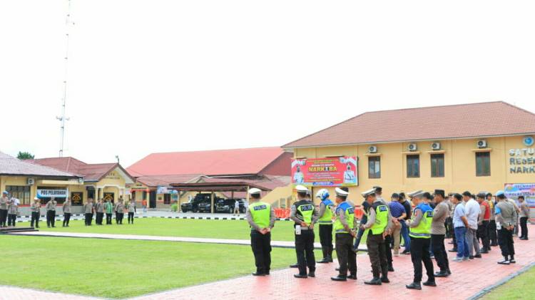 Amankan Hari Jadi Pemerintah Kabupaten Labuhanbatu Utara, Polres Labuhanbatu Turunkan Pasukan