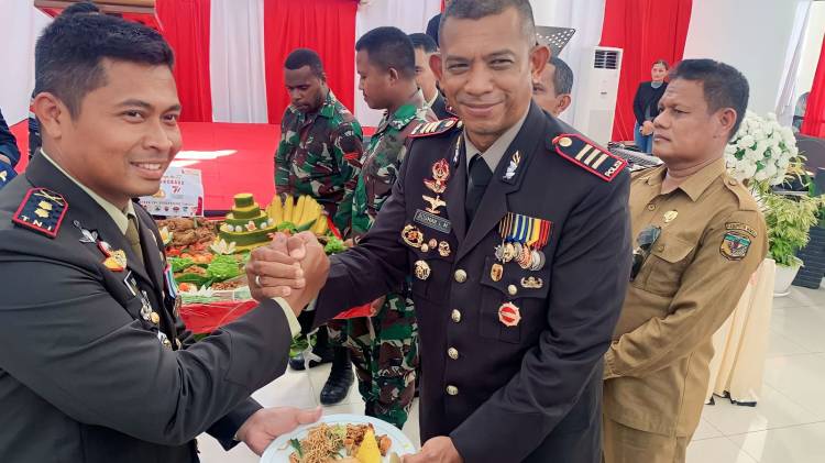 Dandim 1710 Mimika Hadiri Upacara Hari Bhayangkara Ke-77