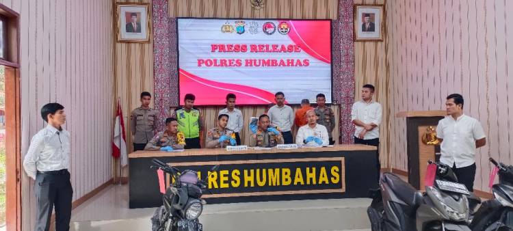 Polres Humbahas Rilis Pengungkapan Kasus Sabu, Tabrak Lari