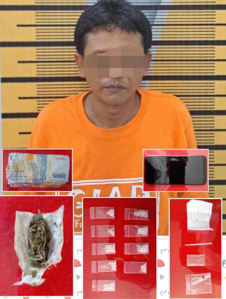 Kantongi Shabu Dan Ganja,  Amat DiGiring Polisi