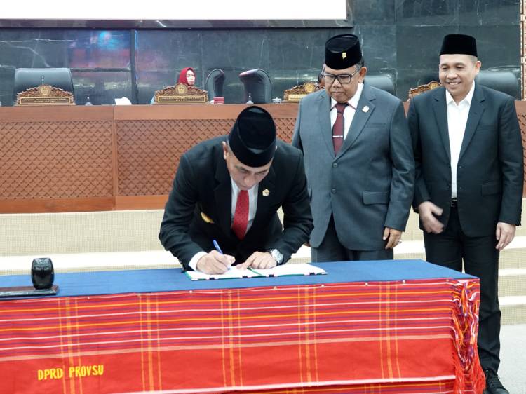 Gubernur dan DPRD  Sumut Setujui Ranperda ABPD Sumut 2024
