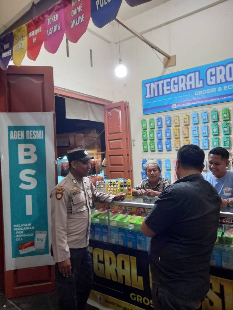 Polisi Beri Himbauan Kamtibmas Kepada Masyarakat di Meurah Mulia