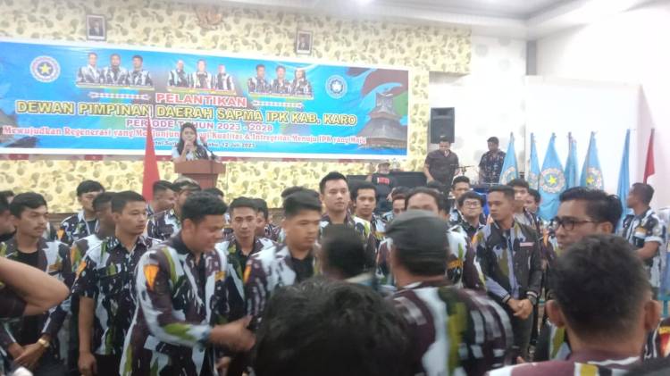 Ketua Sapma IPK Michael Ginting Resmi Menjabat Ketua Sapma IPK Karo Priode 2023-2028
