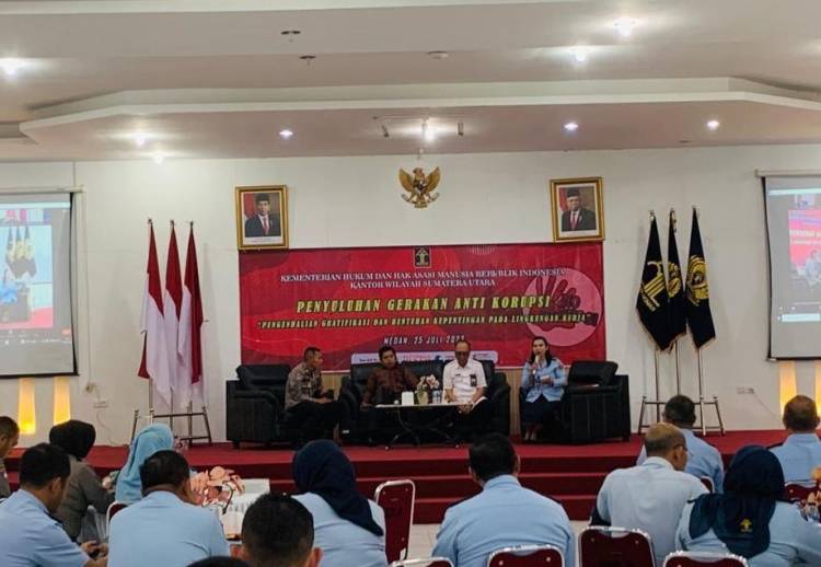 Lapas Kelas IIA Pancur Batu Ikuti Kegiatan Penyuluhan Gerakan Anti Korupsi, "Korupsi Berawal Dari Kebiasaan"