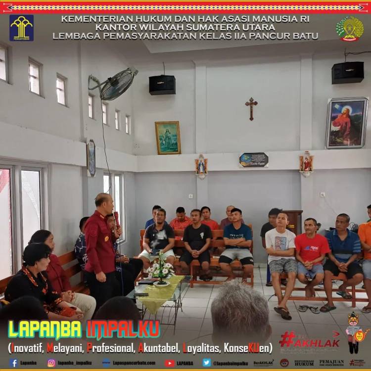 Warga Binaan Lapas Pancur Batu Terima Bimbingan Rohani