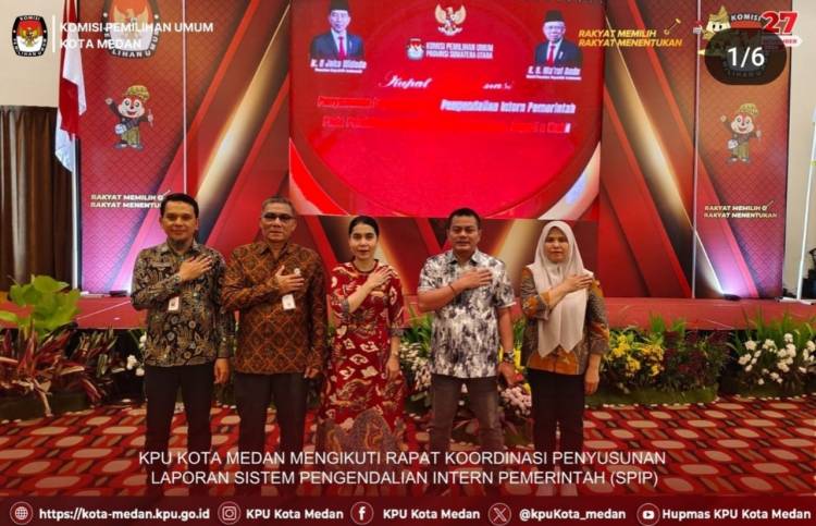 KPU Kota Medan Ikuti Rakor Laporan SPIP di Sibolangit