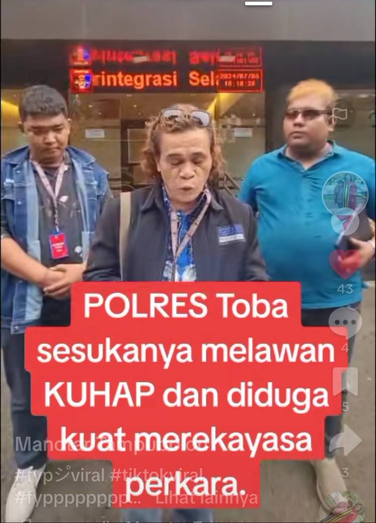 Pengacara Manotar Tampubolon Laporkan Penyidik Polres Toba