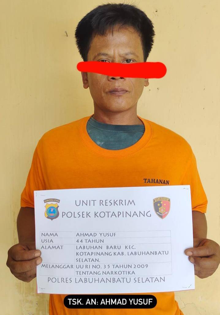 Sempat Dibuang Tersangka , Polres Labusel Gagalkan Peredaran 7 Paket Sabu