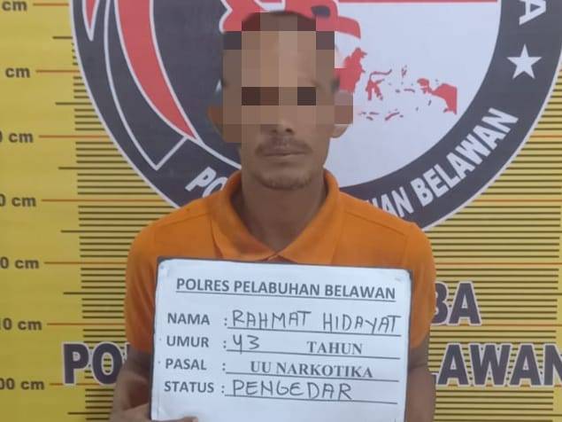 Sat Narkoba Polres Pelabuhan Belawan Tangkap Pengedar di Pasar 11 Kelurahan Tanah 600