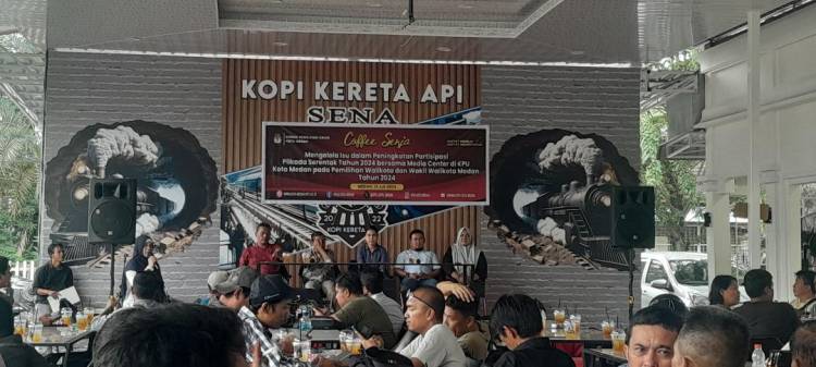 KPU Kota Medan Gelar Coffee Senja Bersama Insan Pers