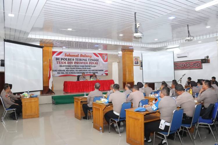 Polres Simalungun Ikuti Supervisi Div Propam Polri di Polres Tebing Tinggi