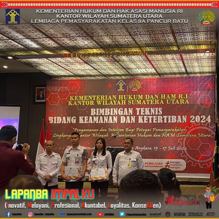Penutupan Bimtek Lapas Kemanan dan Ketertiban