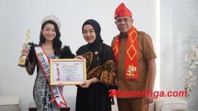 Pj Bupati beserta Pj Ketua TP. PKK Langkat Sambut Hangat Calon Puteri Batik Cilik 2024