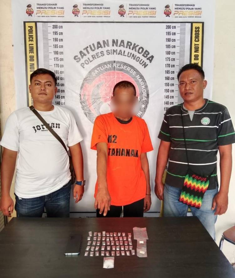 Polsek Tanah Jawa Tangkap Tersangka Bersama Sabu 13,29 Gram