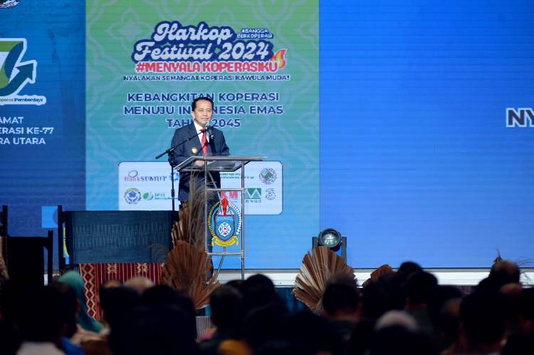 Pj Gubernur Agus Fatoni Launching Gerakan Berkoperasi Serentak se-Sumut