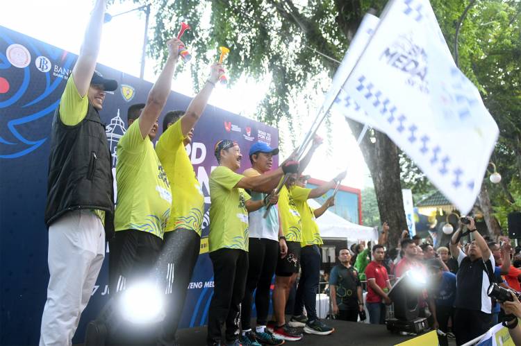 Sekdaprov Sumut Ikut Lari 5K Bersama Ribuan Peserta BMPD Medan Run