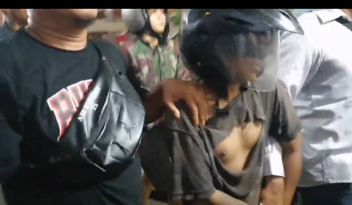 Warga Amankan Terduga Maling Motor