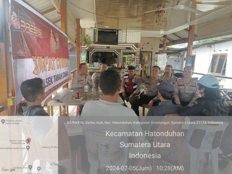 Kapolsek Tanah Jawa Adakan Jumat Curhat, Ajak Warga Nagori Buntu Bayu Jaga Kamtibmas dan Berantas Narkoba