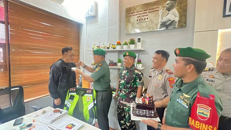 Polsek Medan Baru Dapat Surprise dari Danramil 0201-01/MP