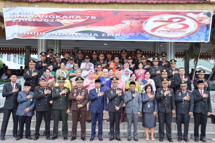 Kapolres Tebingtinggi Pimpin Upacara Hari Bhayangkara Ke-78