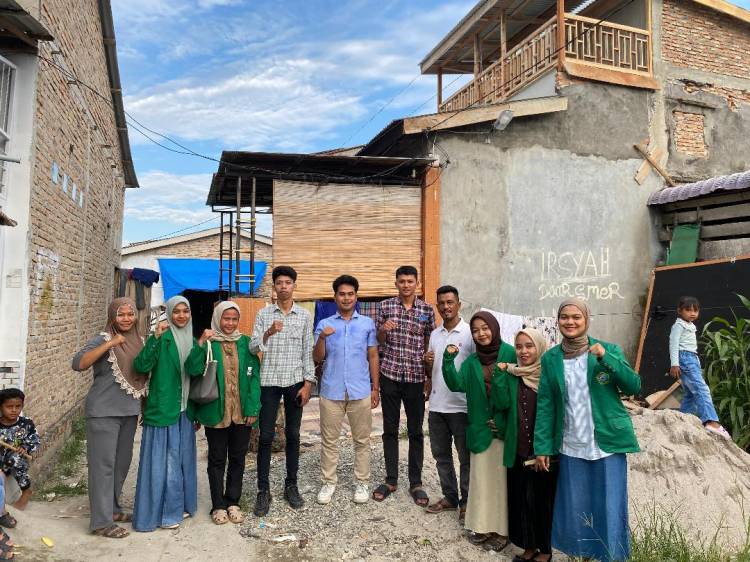 Mahasiswa KKN UINSU Antar Surat Izin dan Survey Lokasi, Disambut Hangat Kepala Desa Suka Maju