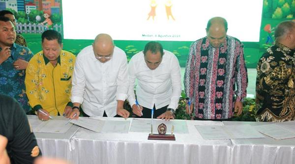 Pemko Medan Tanda Tangani Nota Kesepahaman Indonesia Layak Anak