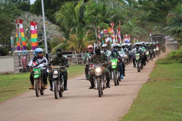 Satgas Pamtas RI-PNG Gelar Touring Kemerdekaan